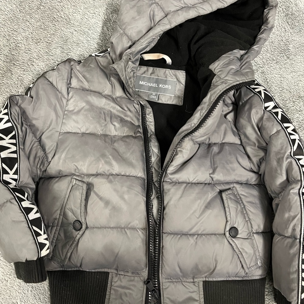 Michael Kors Kids Gray Puffer Jacket